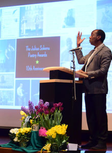 Julius Sokenu at the 10th Annual Sokenu Poetry Awards, 2017