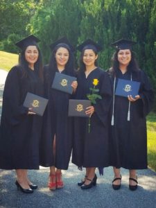 Students’ pictured from left to right: Paola Argueta, Milagro Velasquez, Estela Hernández, and Yasmin García
